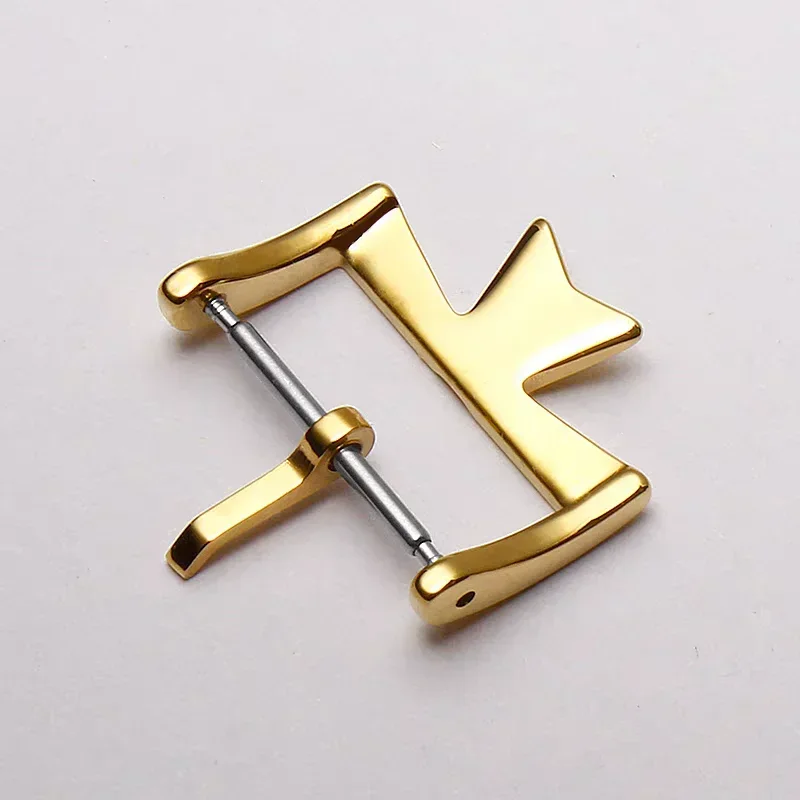 Elegant Stainless Steel Watch Clasp in Silvery, Golden, and Rose Gold Finishes