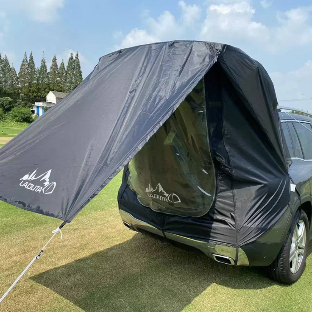 Car Trunk Tent Outdoor Self-driving Travel Barbecue Camping Small SUV Rear Extension Tent Thickened Waterproof Sunshade sunshade tent