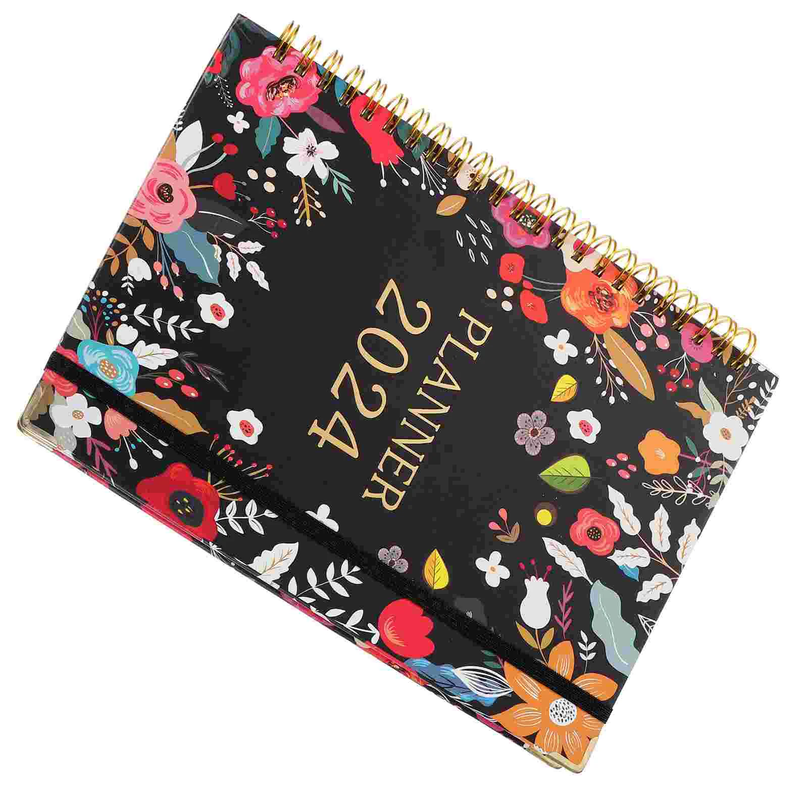 

2024 Еженедельный планировщик бытовой ежедневный ежемесячный портативный академический персонализированный Органайзер черный