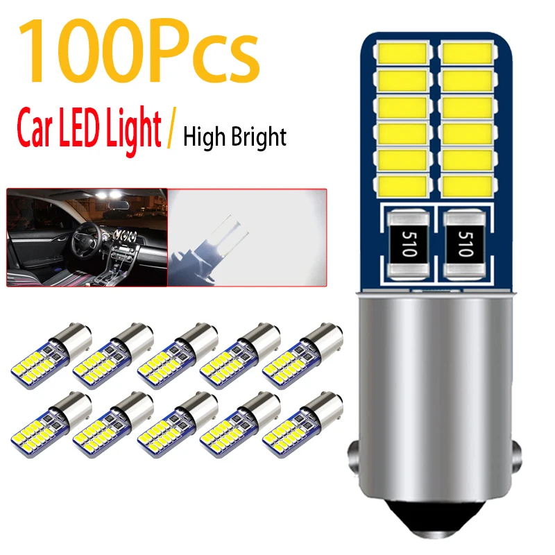 2Pcs CANBUS T4W H6W Led Car Light Ba9s Led Auto Dome Light Lamp Bulbs 5630  SMD White Red Yellow 12V Reading Light Door Light - AliExpress