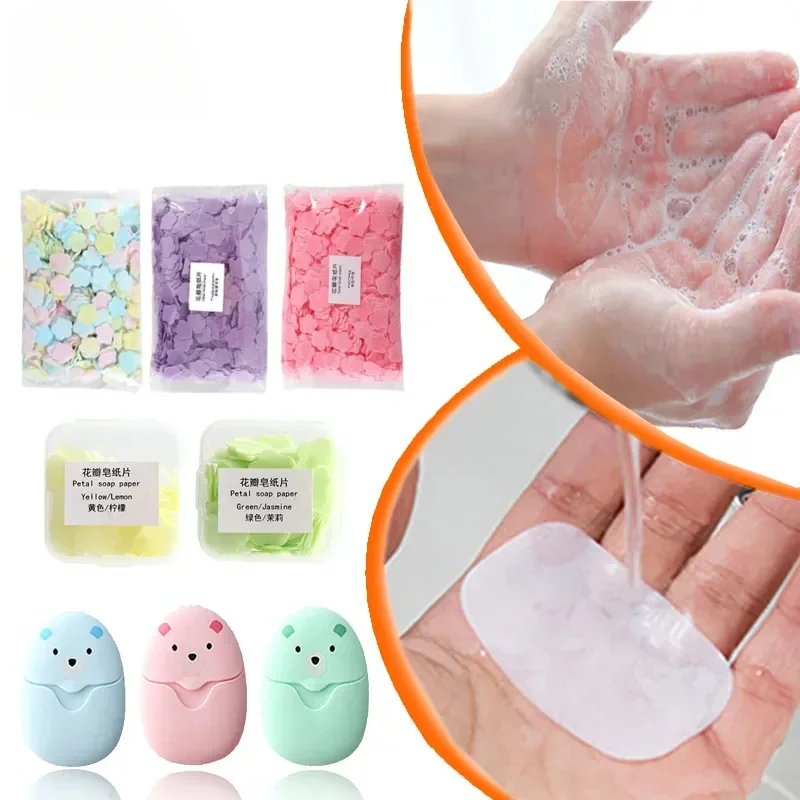

Travel Soap Paper Washing Hand Soap Papers Cleaning Soap Sheets Disposable Box Soap Portable Mini Paper Soap For Camping Hiking