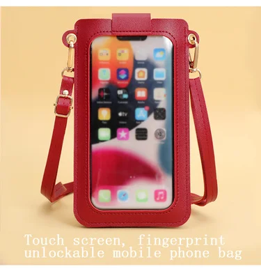 Damen Taschen weiches Leder Brieftaschen Touchscreen Handy Geldbörse Cross body Schulter gurt Handtasche für weibliche billige Damen Taschen – Detail 12