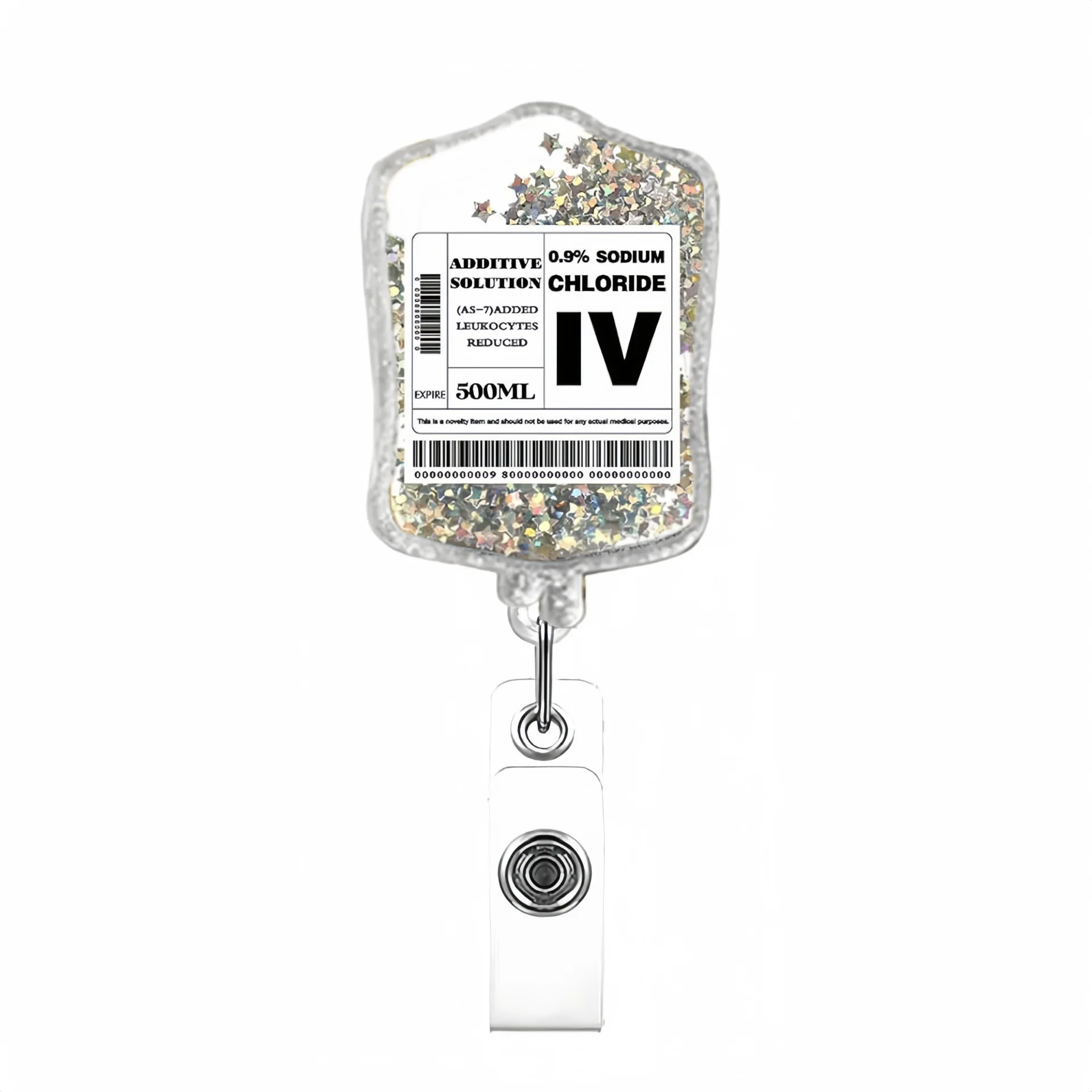 Glitter ID Badge Reel Lanyard with Retractable Name Tag Holder - Perfect Graduation Gift
