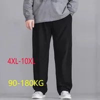 Men's 10XL Plus Size Pants Quick-Dry Sweatpants Men Loose Fit Baggy Jogger Pants Oversize Clothes Breathable Streetwear Black