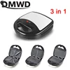DMWD 3 in 1 Electric MINI Egg Waffle Sandwich Maker Grilling Plates Breakfast Baking Machine Panini Toaster Bread Frying Pan EU 2