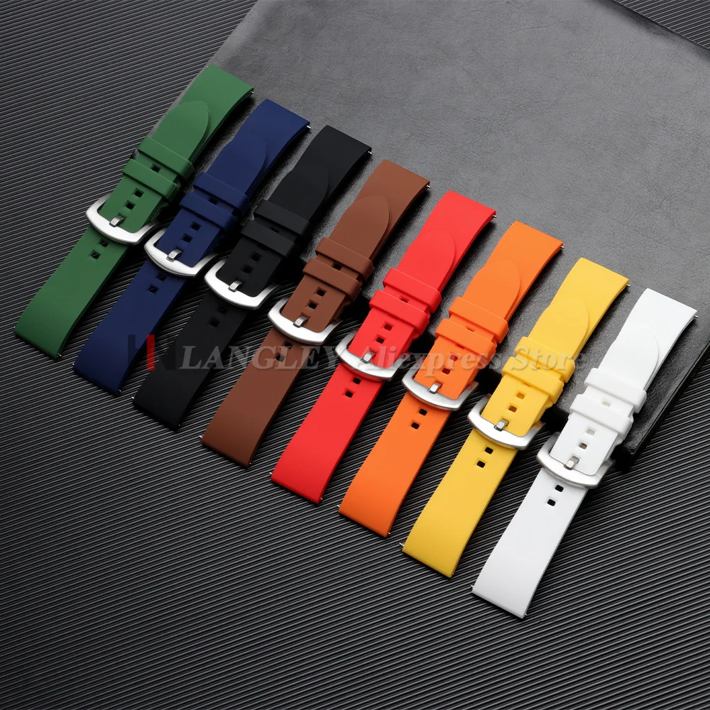 Durable Silicone Waterproof Quick Release Watch Strap - Soft Belt Bracelet (Various Sizes Available)