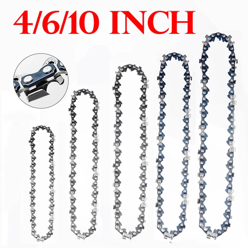 New 1 PCS 4/6/10 Inch Electric chain saw Mini Steel Chainsaw Chains
