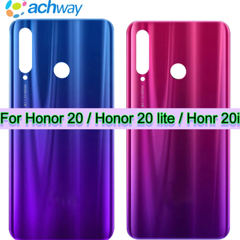 

Протестированный Новый чехол для Huawei Honor 20 Lite, Крышка батарейного отсека, задний корпус, задняя крышка для Honor 20i, запасная крышка батарейного отсека для Honor 10i