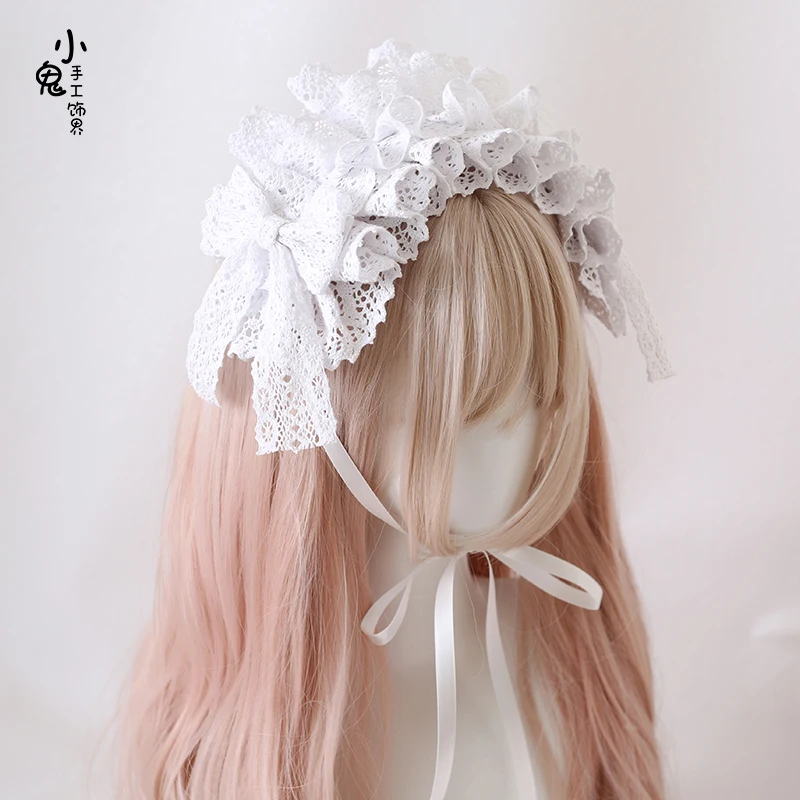 Cotton Lolita Elegant Generate Color Hair Band Dark Lo Niang Sweet Hair Accessories Lace Headdress