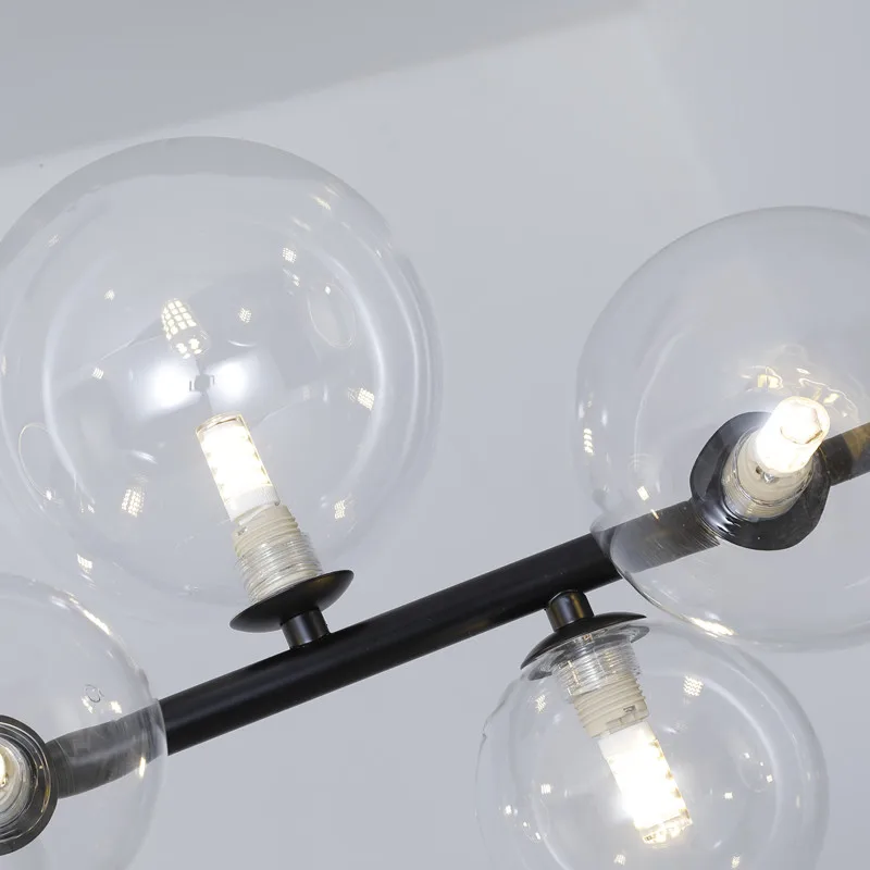 Modern Glass Ball Led Pendant Light for Living and Dining Room Kitchen Coffee Tables Bedroom Chandelier Home Decor Light Fixture 5