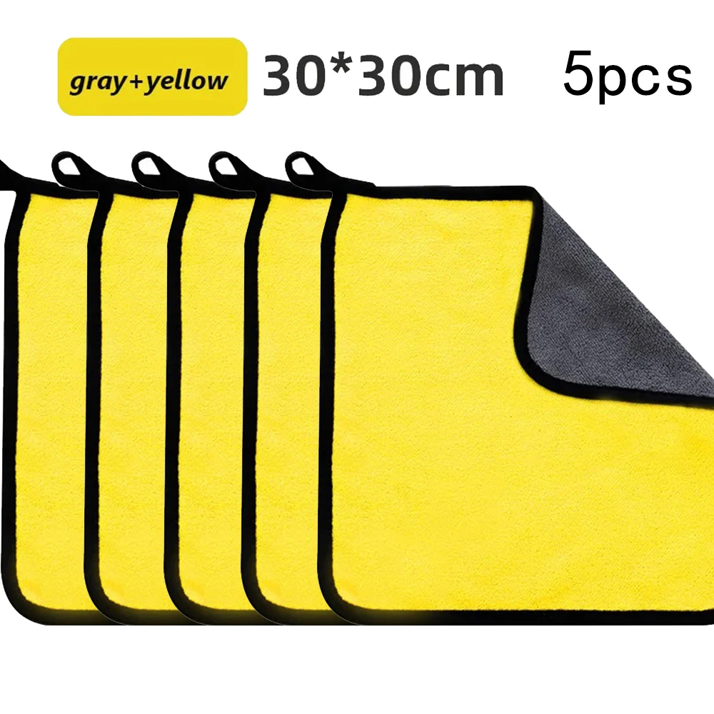 6 Paños De Microfibra X-Grande 60x70cm – Toalla Secado Para Cristales Y Coche, Ecológico
