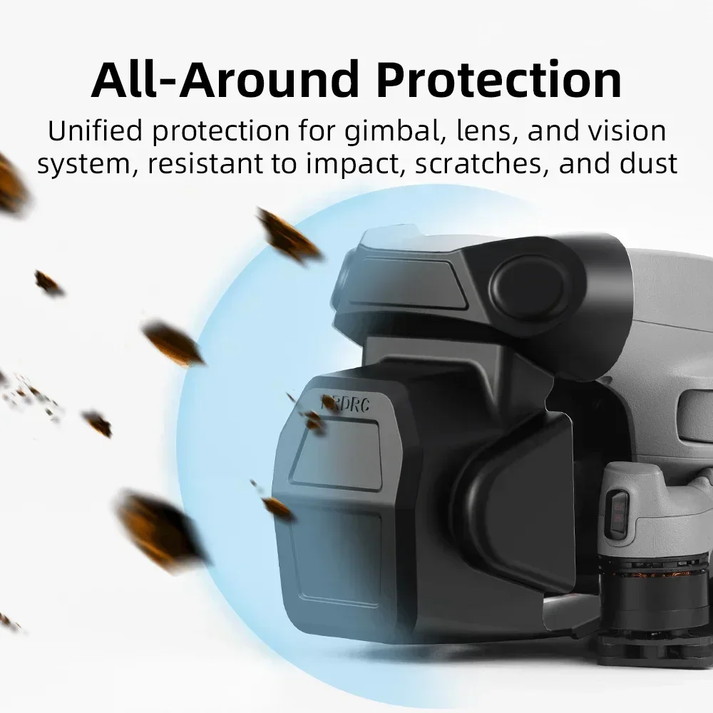 Protège-caisson de transport pour drone AIR 3S, protection antichoc pour cardan et objectif, vue arrière avec poignée.