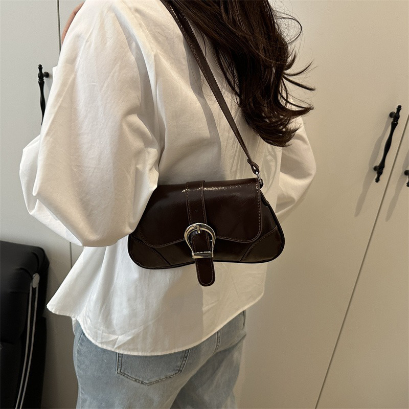 Armpit Package A Sense of Sophistication One Shoulder Fashion Saddle Bag Commuting Versatile Crossbody Bag Single-shoulder Small