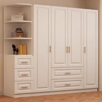 Armoire De rangement en bois massif, vitrine blanche moderne, étagère De Armoire, organisateur, Armoire De Rangement, meubles De chambre à coucher 2