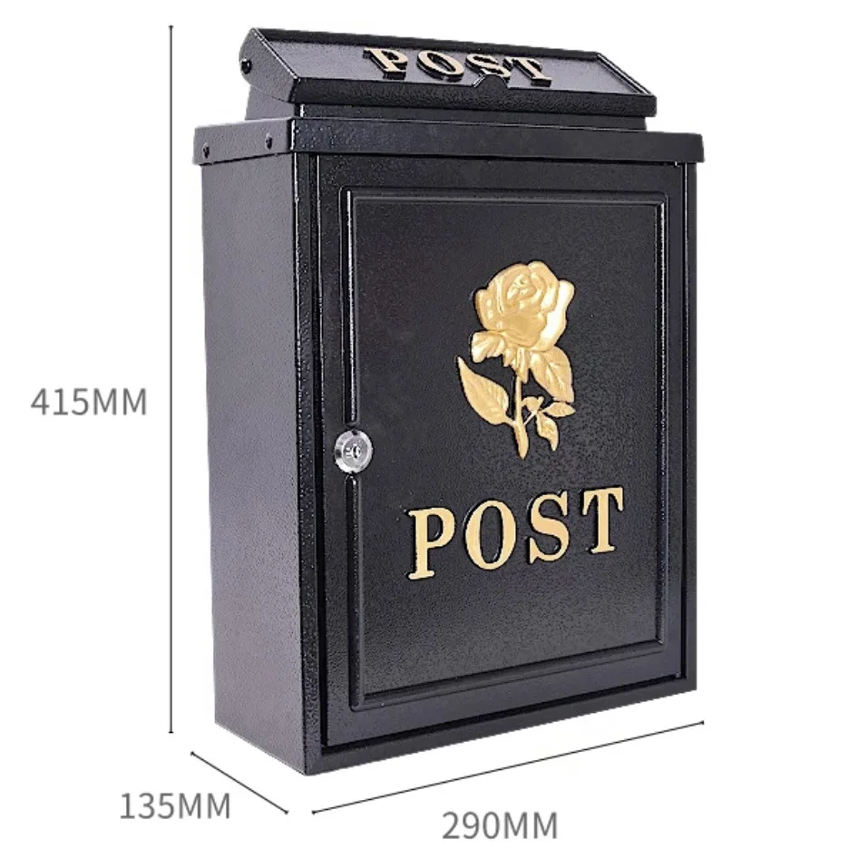Villa Letter Box Rain-Proof Old-Fashioned European English Villa Mailbox Outdoor Mailbox Creative Letter Box Inbox