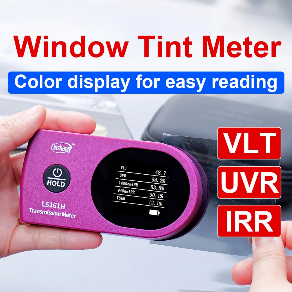 Window Screen Light Meter Tint Meter Portable Window Tint Meter Automatic  Rotating Screen Window Tint Tester Automatic Calibration Measuring Vl  Visible Light Uv Ir Transmittance And Rejection Of Windows Solar Window Film