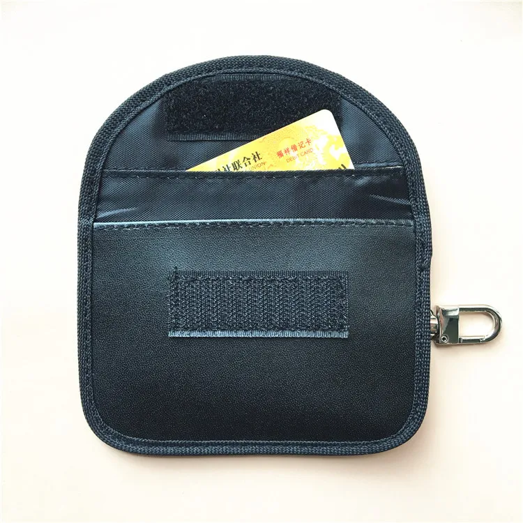 가죽 자동차 키 케이스(키체인 포함), RFID 도난 방지 키 커버, 이중 레이어