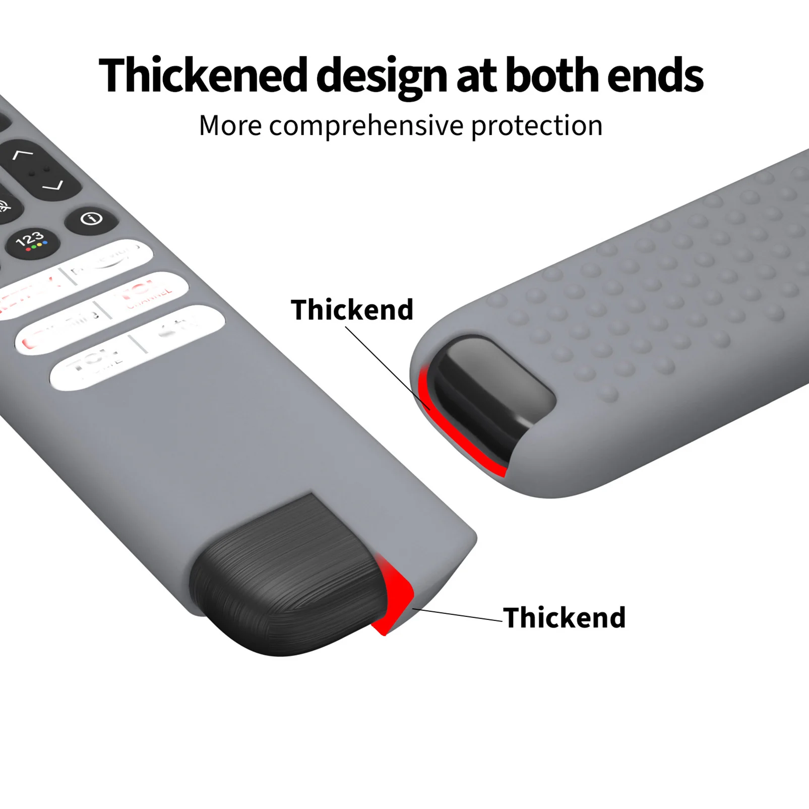 1PC Silicone Remote Controller Cases Protective Covers For TCL Smart TV Shockproof Remote Control Sleeve With Hanging Rope