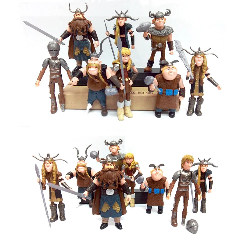 Disney Cartoon How To Train Your Dragon 8pcs/set Figurines Wholesale