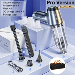 Portable Wireless Mini Handheld Vacuum Cleaner with Powerful 95000PA Suction (Pro 4Filter Bag)