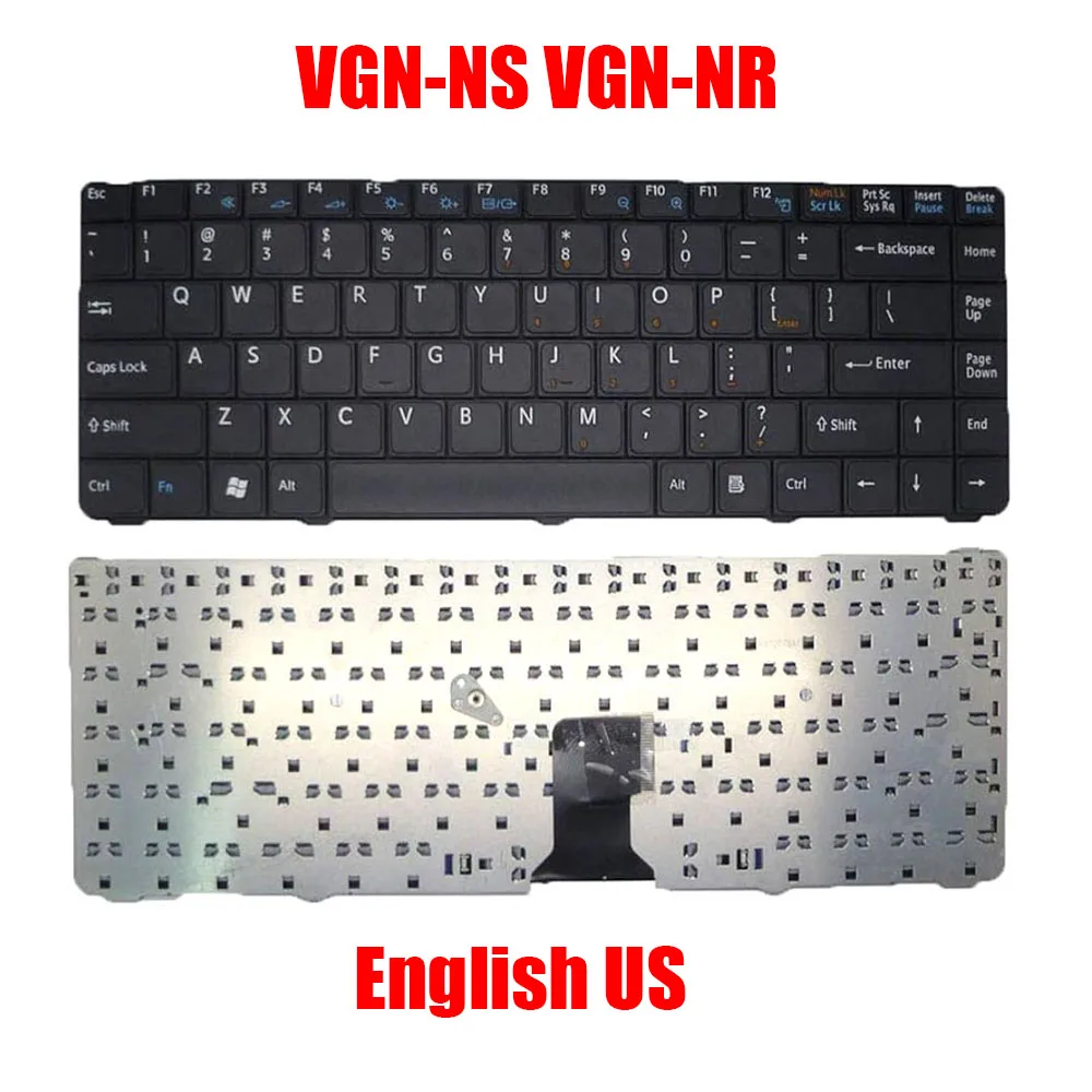 English US Laptop Keyboard For SONY NR NS VGN-NS VGN-NR V072078AS Black Without Frame （Bend Cable） New