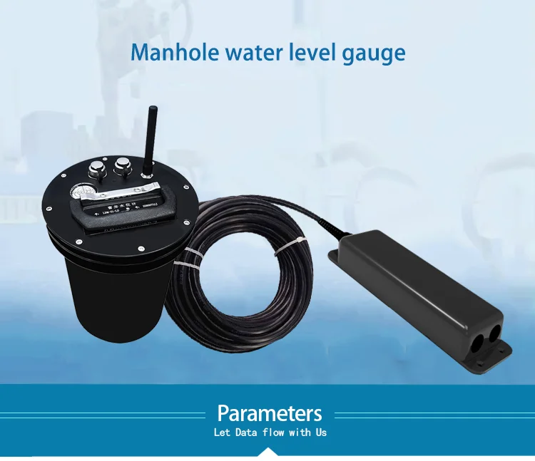 Ultrasonic Flow Meter IP68 for Pipeline Manhole Deep Level Water Level Gauging S