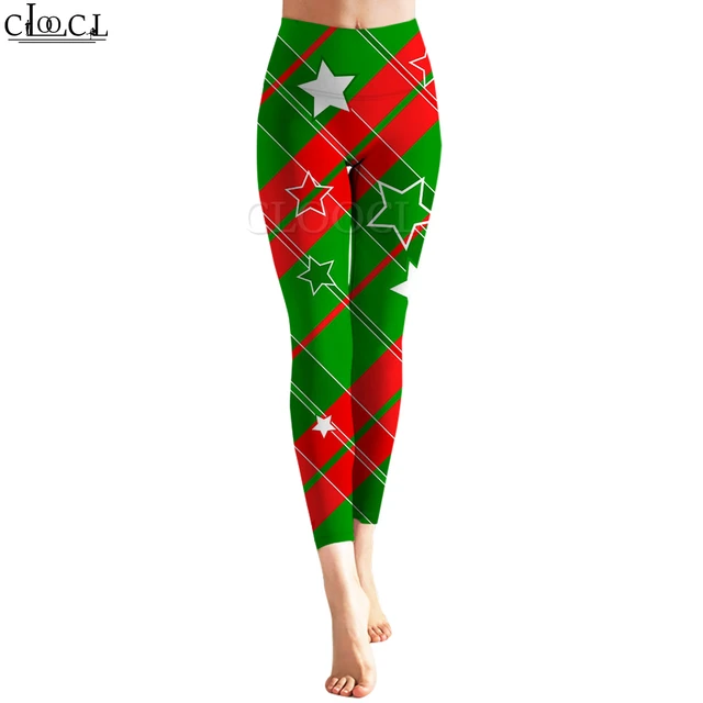 Holiday Green Plaid High Waist Leggings