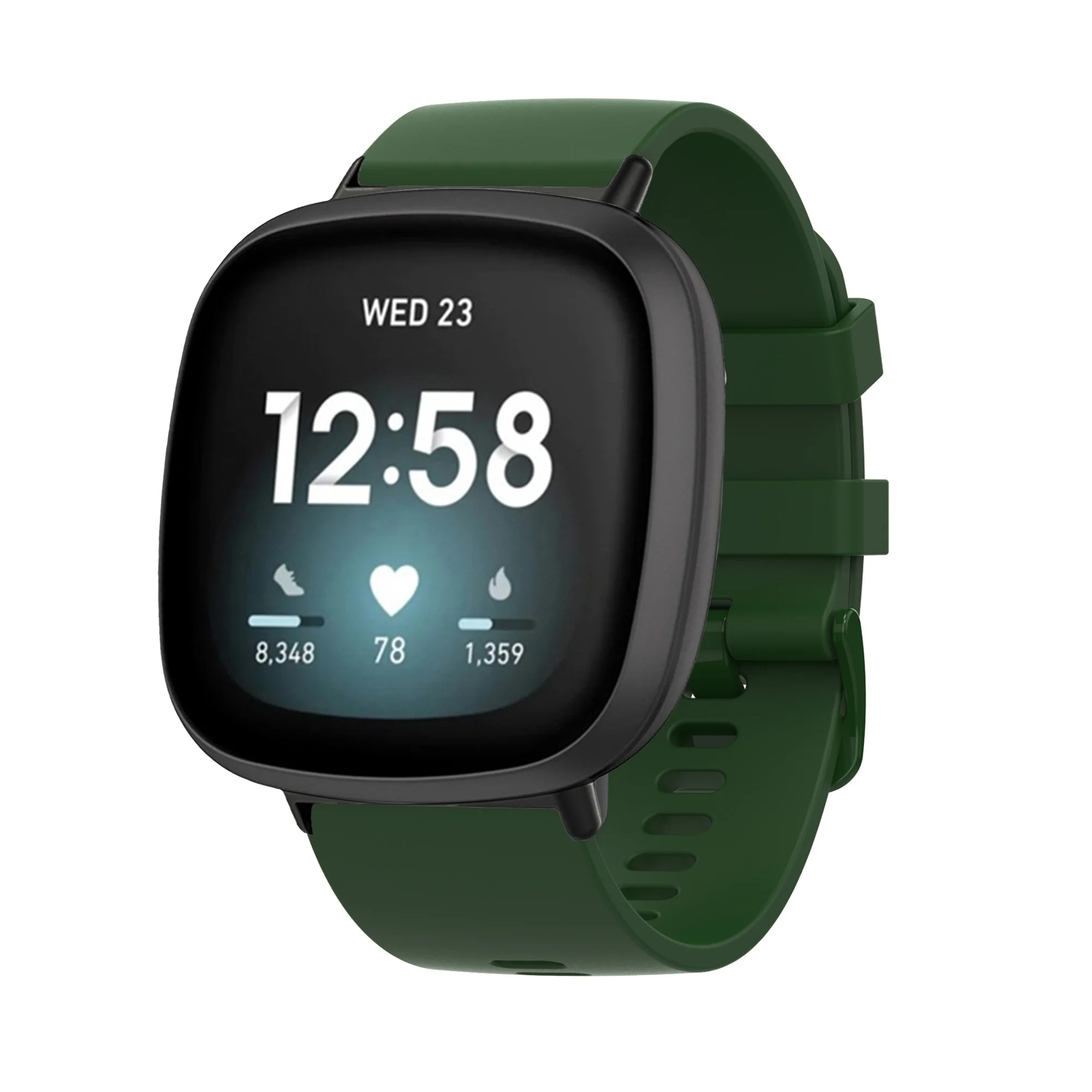 Silicone Sport Watch Band with Pin Buckle - Soft Replacement Bracelet