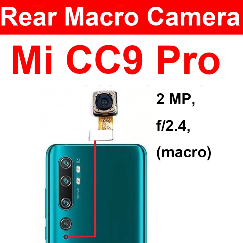 Front Back Rear Camera For Xiaomi Mi CC9 Pro Main Back Camera For