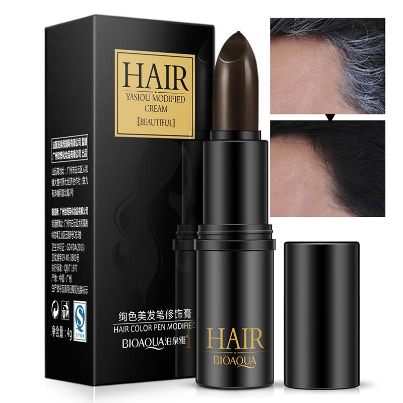 

Dark Brown Temporary Hair Dye Cream Cover Grey White Hair Touch Up Hair Color Pen Mild Fast One-Off Hair Color Pen 1PCS