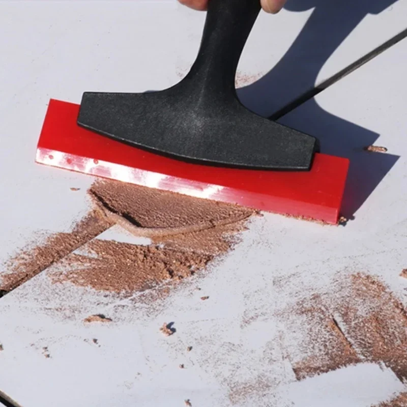 Multifunction Silicone Cleaning Scraper Shovel Car Film Scraper Glue Removal Scraper Automotive Film Tools Car Vinyl Scraper Tile Gap Filling Tool Grout Scrapers Glass Water Snow Ice Trowel Remover