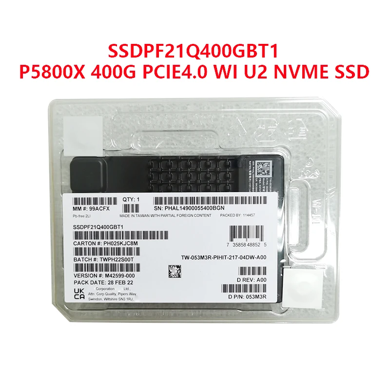 Compatible with original Intel Optane P5800X 400G U2 PCIE4.0 Enterprise Server SSD 15mm SSDPF21Q400GBT1 Stable and durable