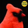 Northern Red Cardinal Plush Toy High Fidelity Red bird Plushie Tit Peluche Lifelike Stuffed Animals Simulation Doll Kawai Toy 1