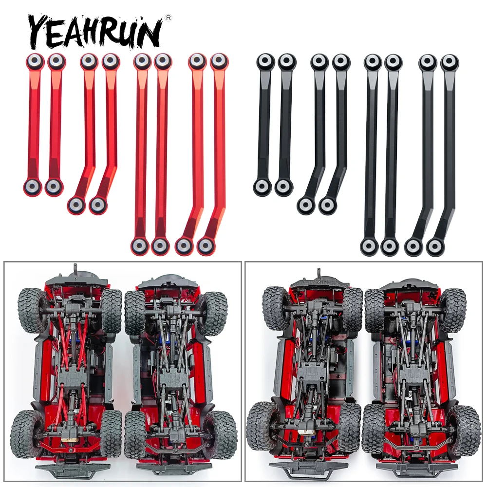 

YEAHRUN Metal Alloy Linkage Tie Link Rod Kit Heightened for TRX4M Bronco Defender 1/18 RC Crawler Car Model Upgrade Part