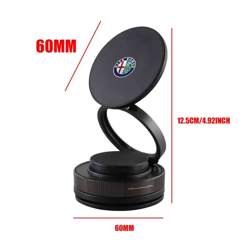 Magnetic Car Phone Mount with Mechanical Vacuum Suction Cup and Navigation Holder