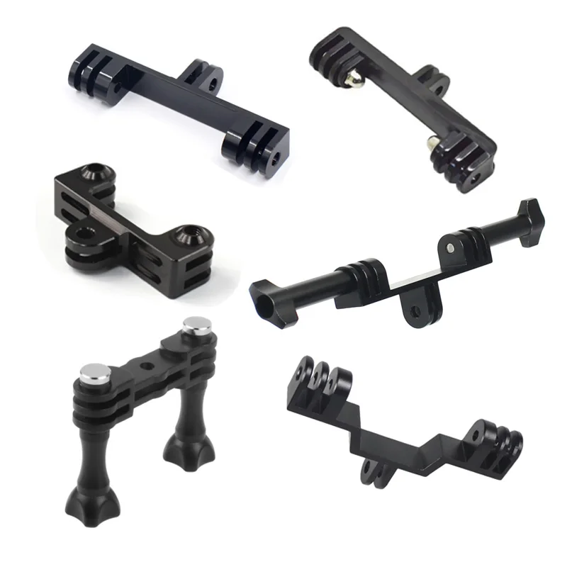 

Double Bracket Bridge Plastic/Aluminum Alloy CNC Connector Selfie Holder Flash Mount For Gopro Professional Action Camera Handle