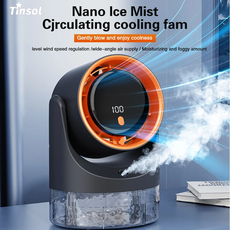 Mini Air Conditioner Fan Ice Cooling Humidifier Circulating Fan_voghion.com