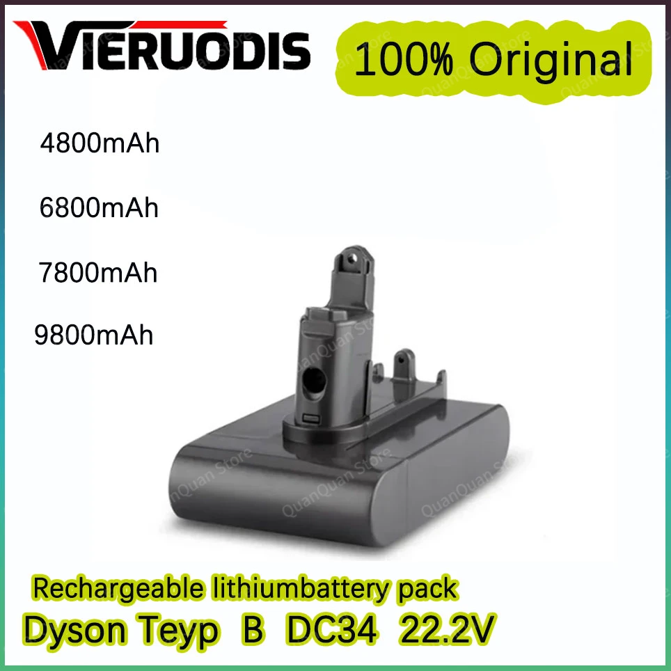 Per Dyson Dc31 Dc34 Dc35 Dc44 Dc45 Dc46 Dc55 Dc56D57 Aspirapolvere 4800/6800/7800/9800Mah (Tipo-B) Batteria Al Litio Ricaricabile