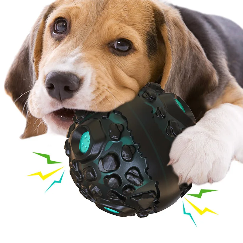 

New popular Amazon cross-border e-commerce foreign trade dog toy with strange sound grinding ball