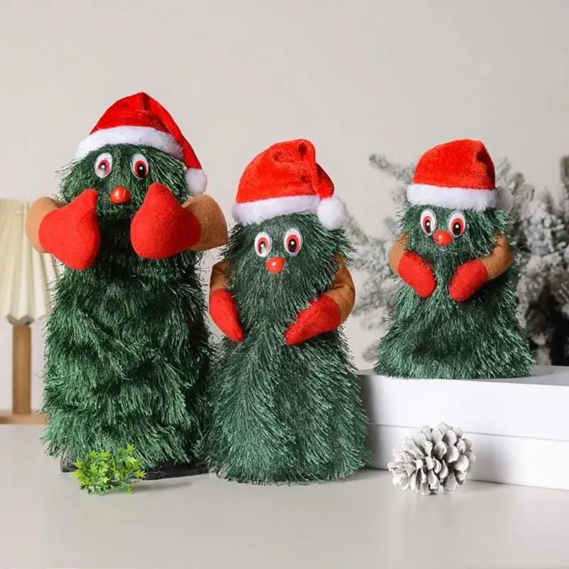 G99C Dancing Christmas Tree With Music Rotating Kids Toy Christmas Singing Electric Tree Prank prop