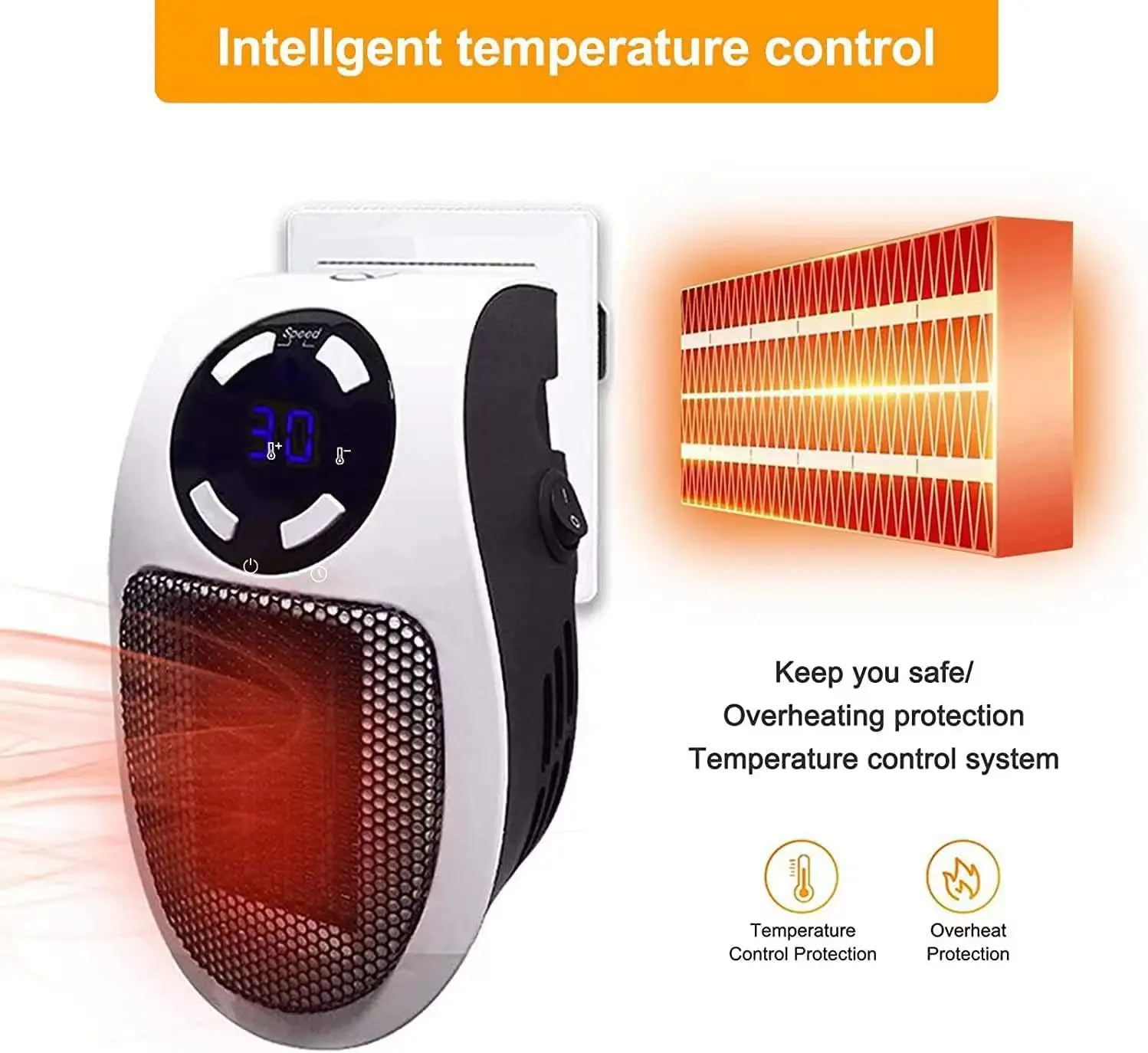 Heating Element Portable small heater wall mounted mini heater household appliances heating furnace remote control heater