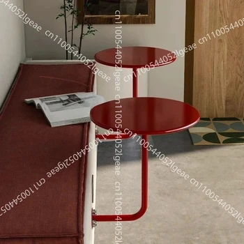 Tavolino Rotondo da Parete, Tavolino Laterale a Muro, per Gelaterie, Tavolino da Caffè, Stile Industriale da Parete a Parete
