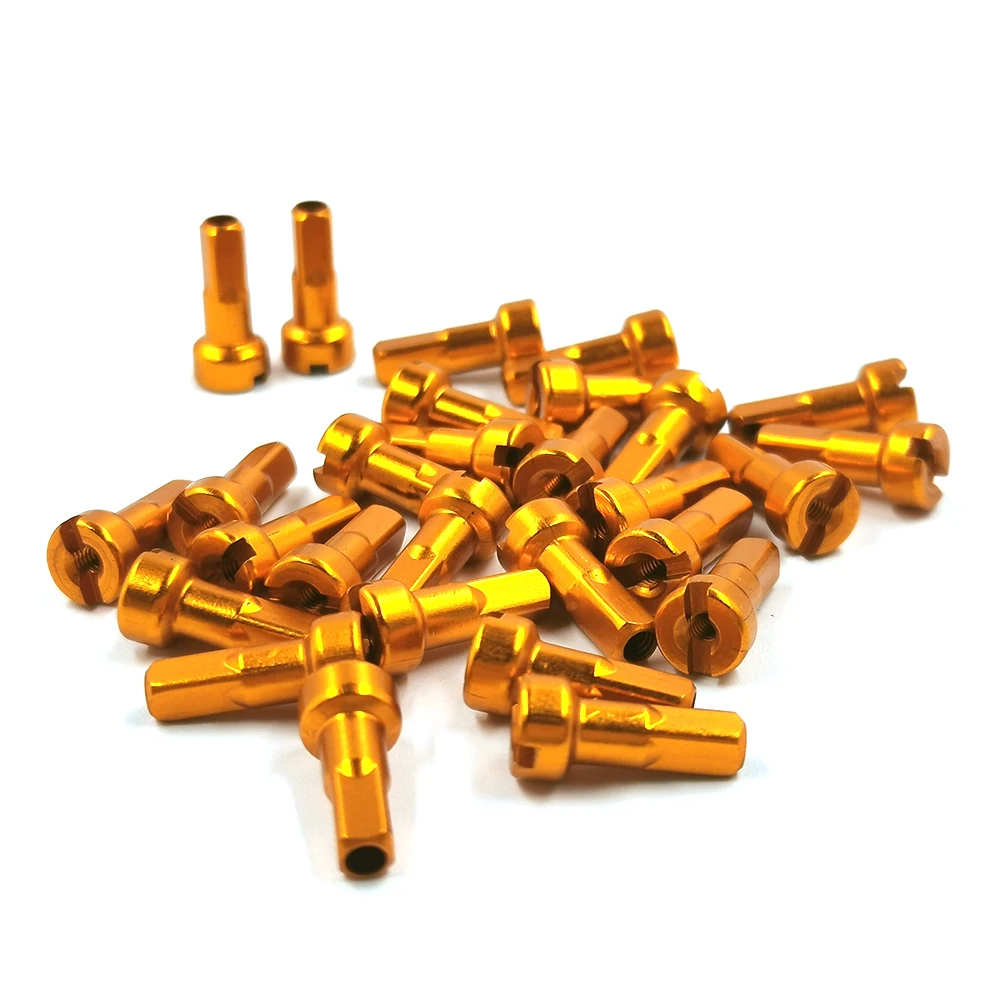 Ultralight FUNNRUNN Bike Spoke Orange MV Nipples Round Head Aluminum Alloy 14mm 14G Gauge 2.0 For Mountain MTB Road Bike Wheels