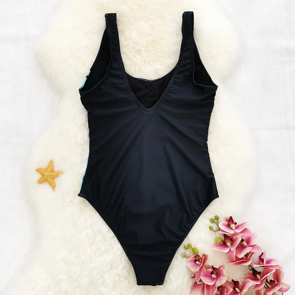 Women swim dresses Women sport swimsuits Women One Piece Swimsuit Printed Push Up Summer Bathing Suit Tropical Bodysuit Female Slip Print Jumpsuit