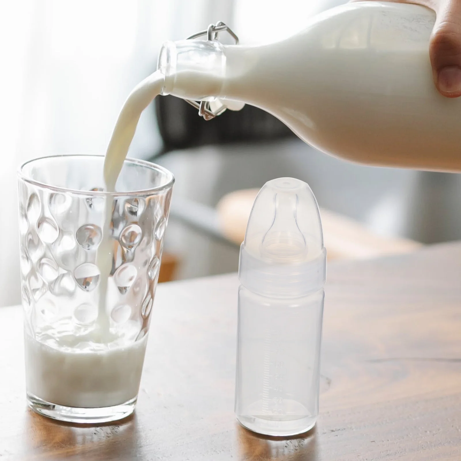 5 Pcs Scale Disposable Feeding Bottle Infant Baby Breastmilk Bottles Food Polypropylene Pp Plastic