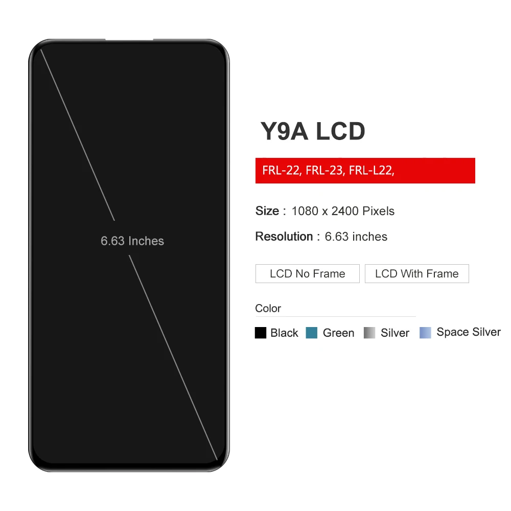 Honor X10 5G TEL-AN00 ÷̿ ġ ũ ü, ȭ Y9A LCD FRL-22, FRL-23, L22, L23 , 6.6 ġ