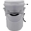 Composting Toilet Close Quarters Spider Handle Design Easy Install No Odor Huge Capacity Effective Empty White 20.98"D x 19.02"W 4