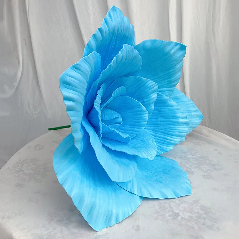 Giant Artificial Flower Foam Rose with Flower Stem and Leaf Stand Big  Flower Home Wedding Party Garden Decoration