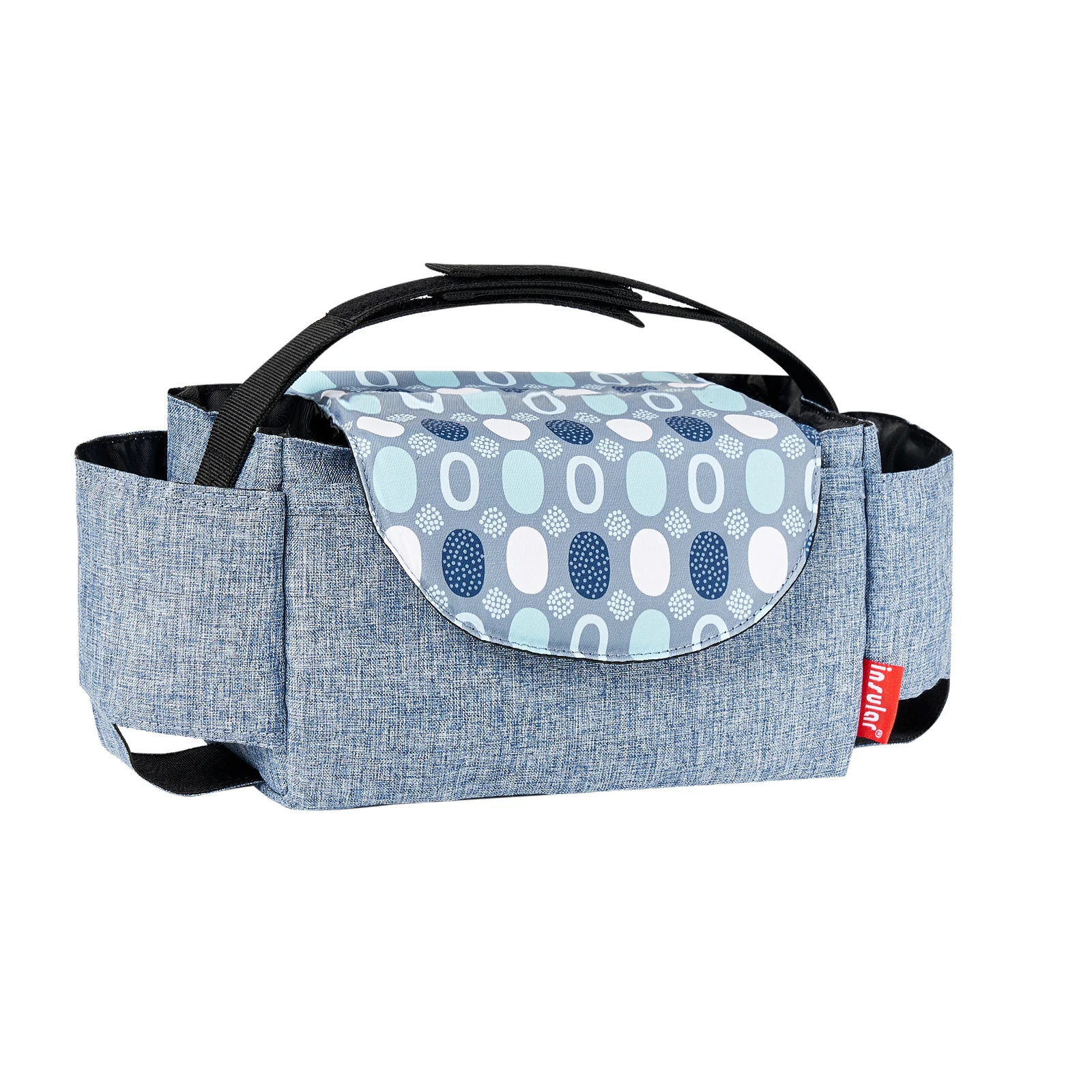 Insular Diaper Bag with Insulated Bottle Storage and Mummy Organizer
