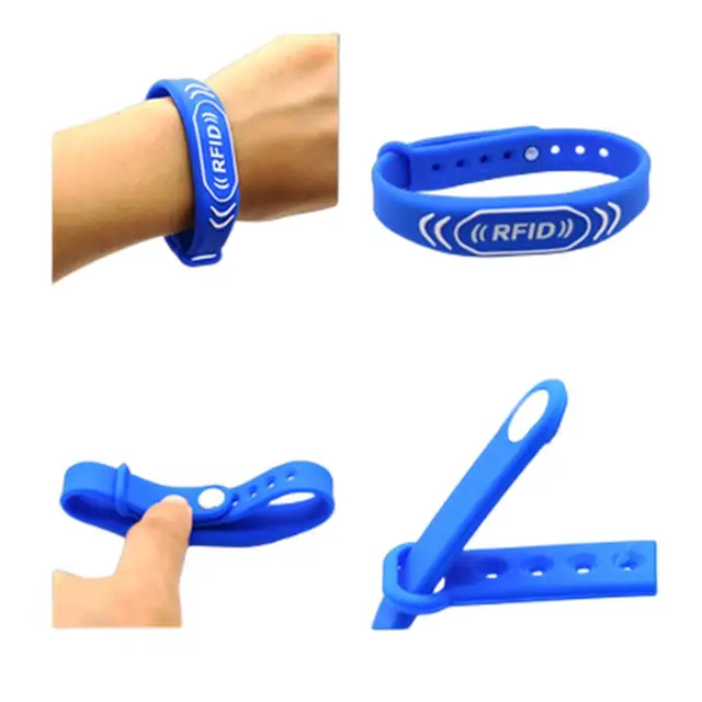 1Pcs 125KHz EM4305 T5577 Rewritable RFID Silicone Bracelet Blank Magnetic Wristband Copy For Access Control Card Token 2
